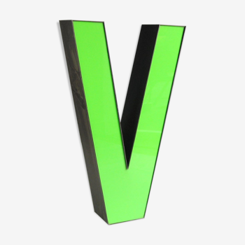 Letter V neon