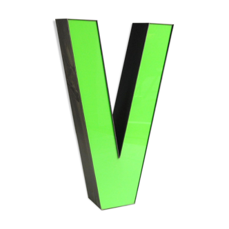 Letter V neon