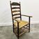 19th century handcrafted and carved ladder back chair, circa 1840s.