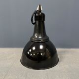 Black enamel Bauhaus factory lamp from Industria Rotterdam
