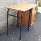 Boarding school desk, vintage, base metal