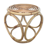 Low rattan stool 60s