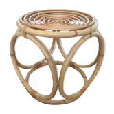 Low rattan stool 60s