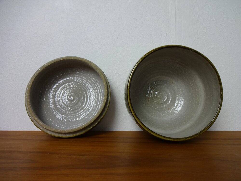 Danish Studio Ceramic Bowl with Lid by Noomi Backhausen for Soholm Stentoj, 1960s