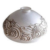 Vintage Art Deco globe in frosted glass