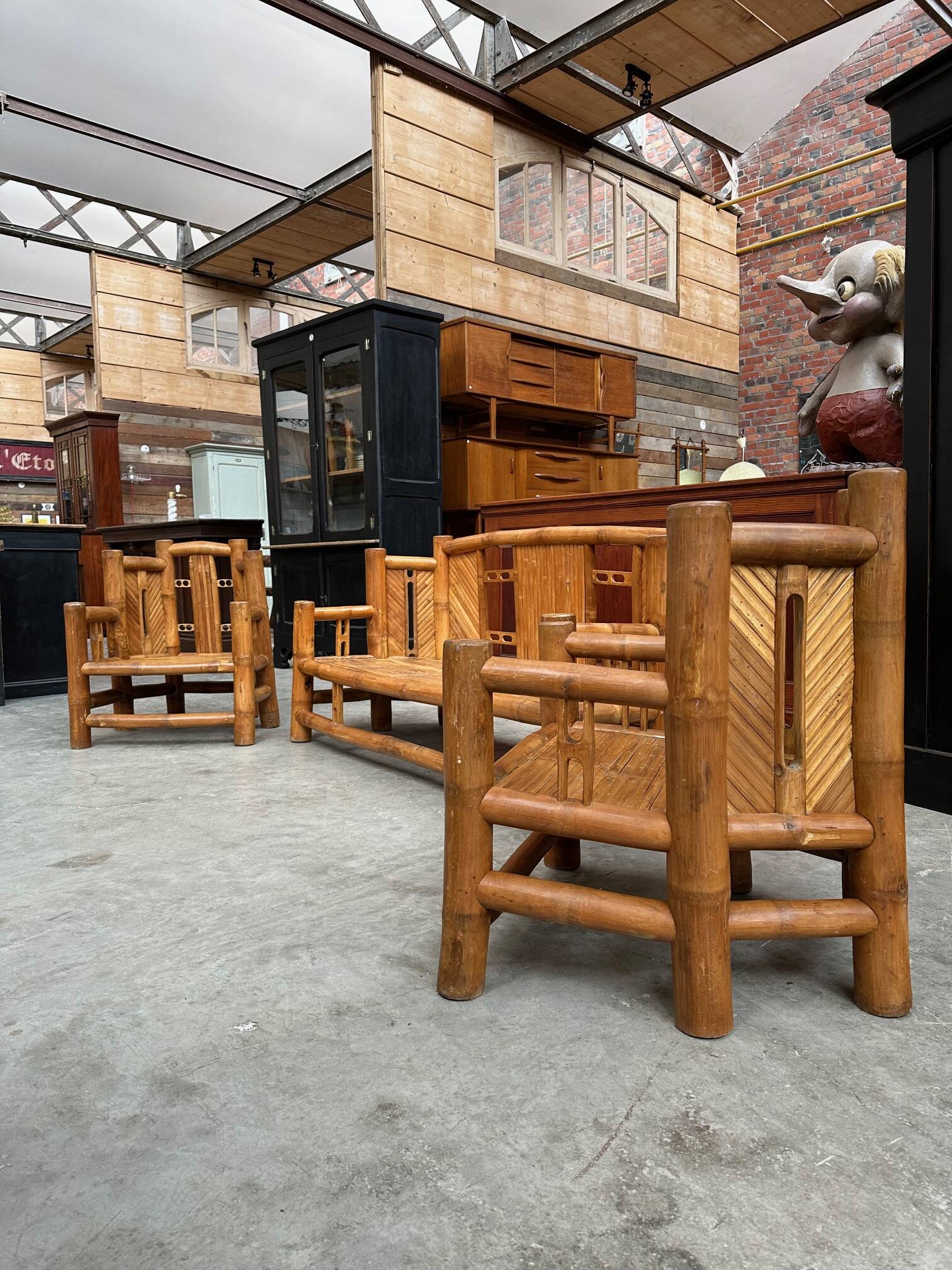 70s bamboo living room
