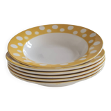 Set of 6 Digoin earthenware plates