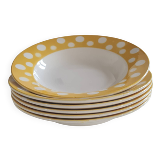 Set de 6 assiettes en faïence Digoin