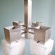 Mazzega cubic chandelier, Space Age style, 70s