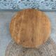 Table basse ronde en chêne rénovée