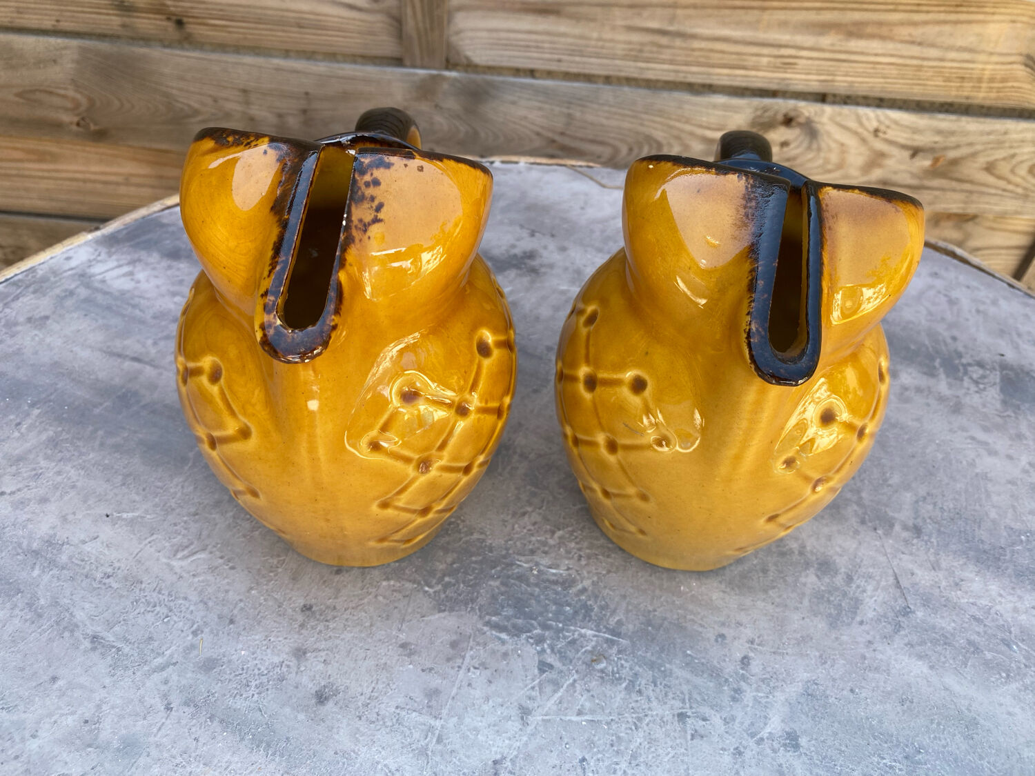 Pair of vintage pitchers