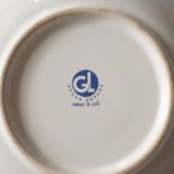 Set of 2 porcelain coffee cups with floral decoration "Bergère de France"