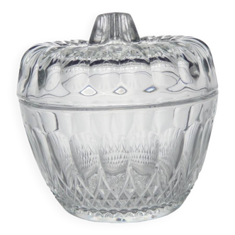 Molded glass sugar bowl from the 70s - Reims mold 16