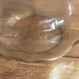 Faceted pink glass vase
