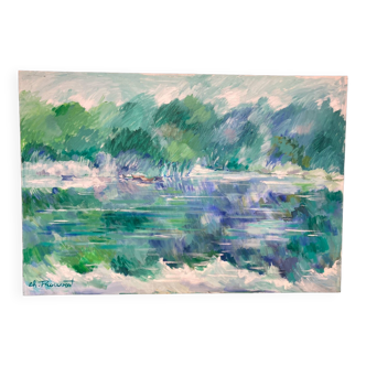 Peinture sur toile, signée CH. Prouvost