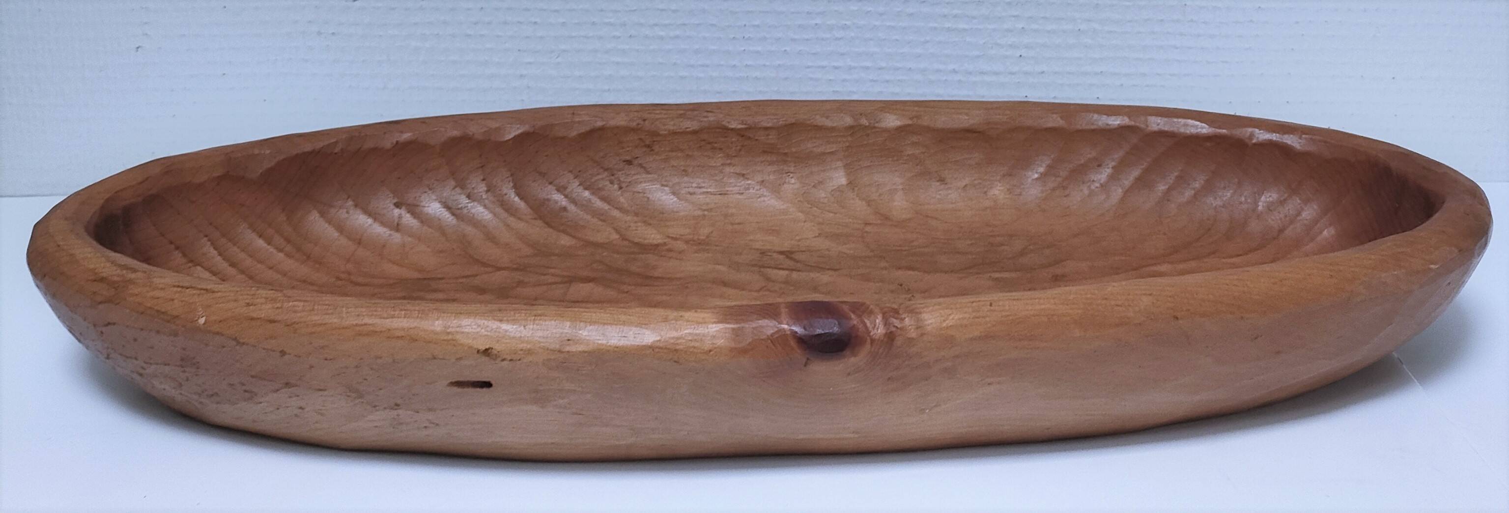 Long carved monoxyl wood cut stamped L. 54 cm