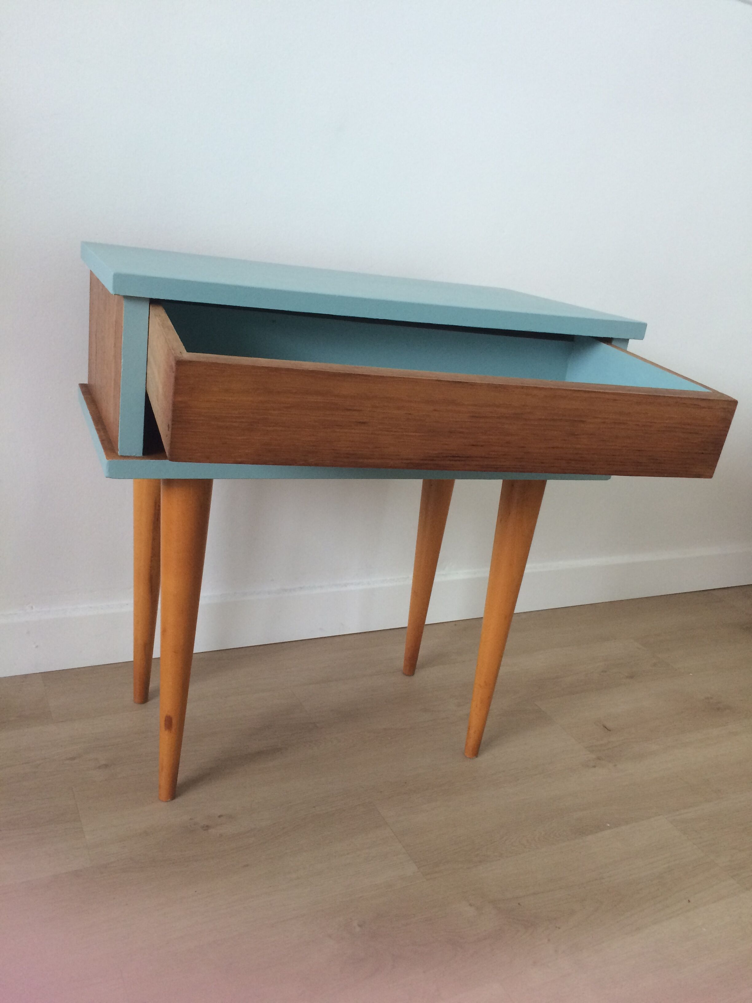 Vintage bedside table years 60 relookee