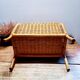 Antique rattan magazine rack