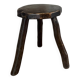 Brutalist wooden tripod stool