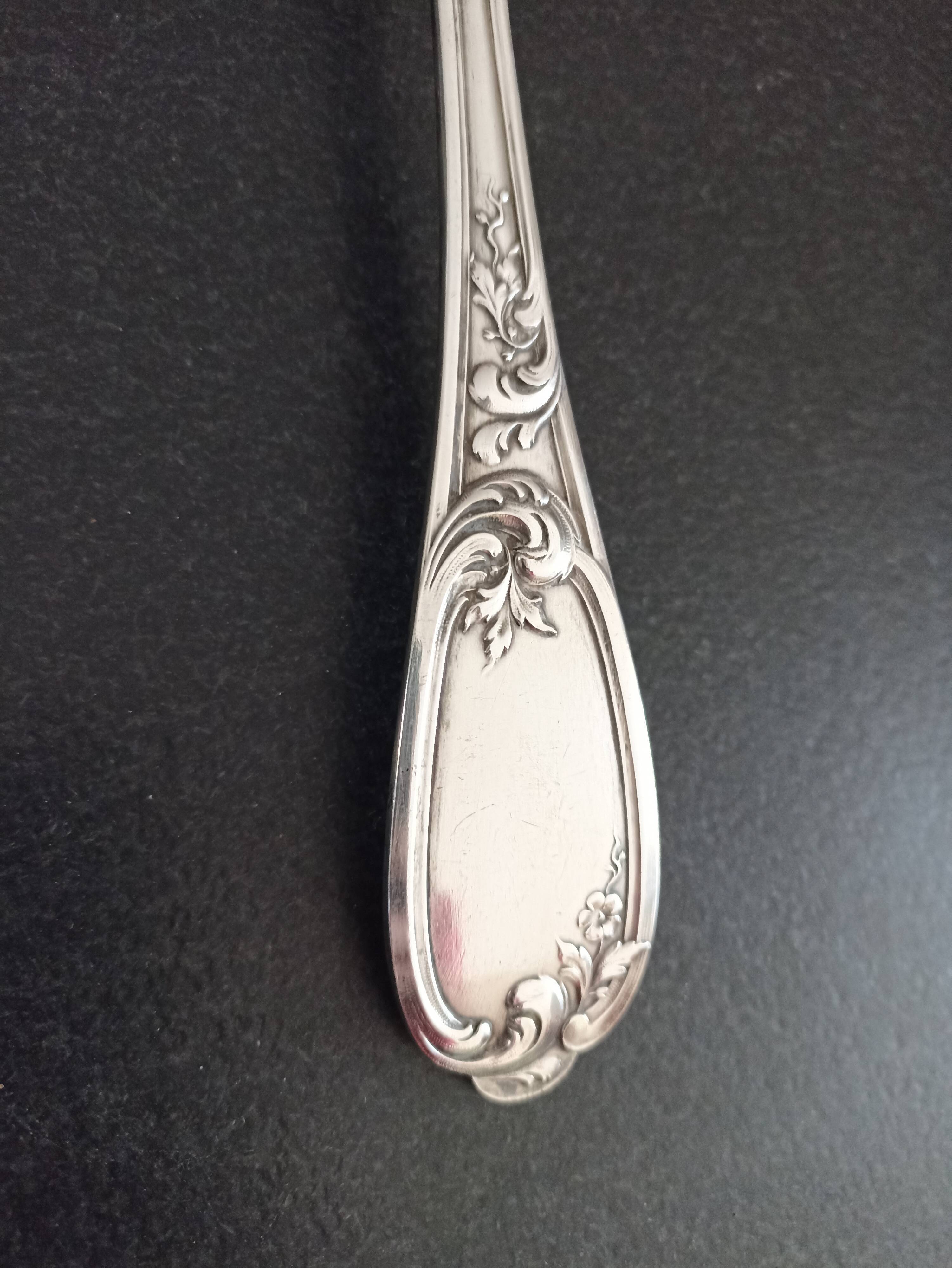 Silver metal ladle