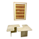 Mid-Century Modern Travertine Two-Parts Coffee Table, 1970s