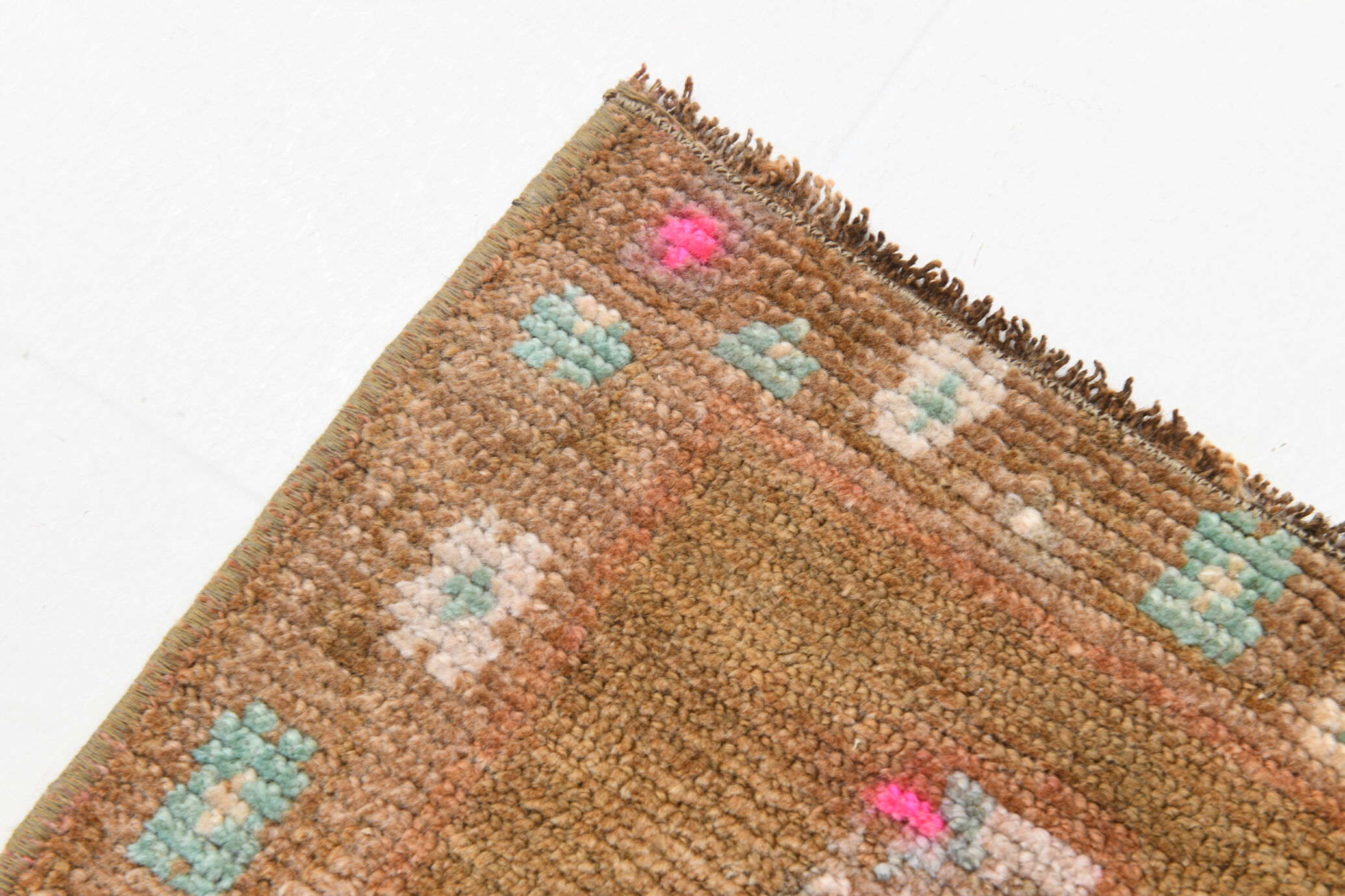 2x3 Brown and Pink Door Mat Rug, 88x56Cm FREE SHIPPING