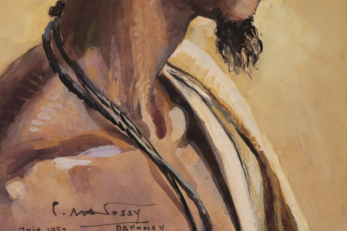Portrait d'un Béninois par Pierre Matossy (1891-1969)