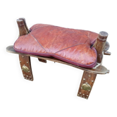 Tabouret égyptien forme selle de chameau