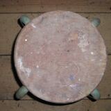 Old school stool made of metal and wood