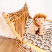 Vintage rattan canoe cradle