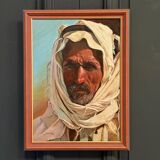 Oriental portrait representing a Berber 20th century by Y. Audenino