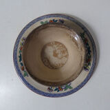 Sarreguemines old bowl with polychrome faience tray model NIPPON