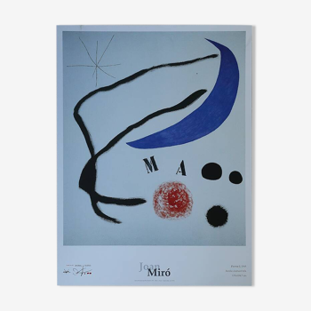 Joan Miró, Poema I, 1968, Affiche, Barcelone, 1995