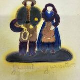 Service à dessert Atelier Cerenne Vallauris Santons de Provence France 1950