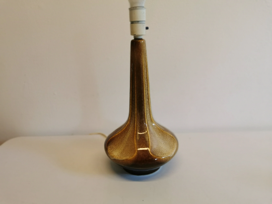 Wild lamp from Danish Søholm ceramics, in beautiful golden brown glaze. Danish Design