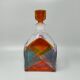 Carafe ou bouteille décorative d'exception des années 1970, signée Luigi Bormioli. Fabriquée en Italie.