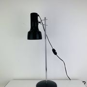 Lampe de bureau spot noir et chrome, années 60, réglable
