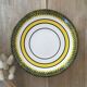 Yellow & black dessert plates Henriot Quimper
