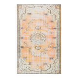 5x9 Peach Orange Antique Vintage Rug 166x263Cm SK 24342