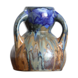 Blue vase in flaming sandstone