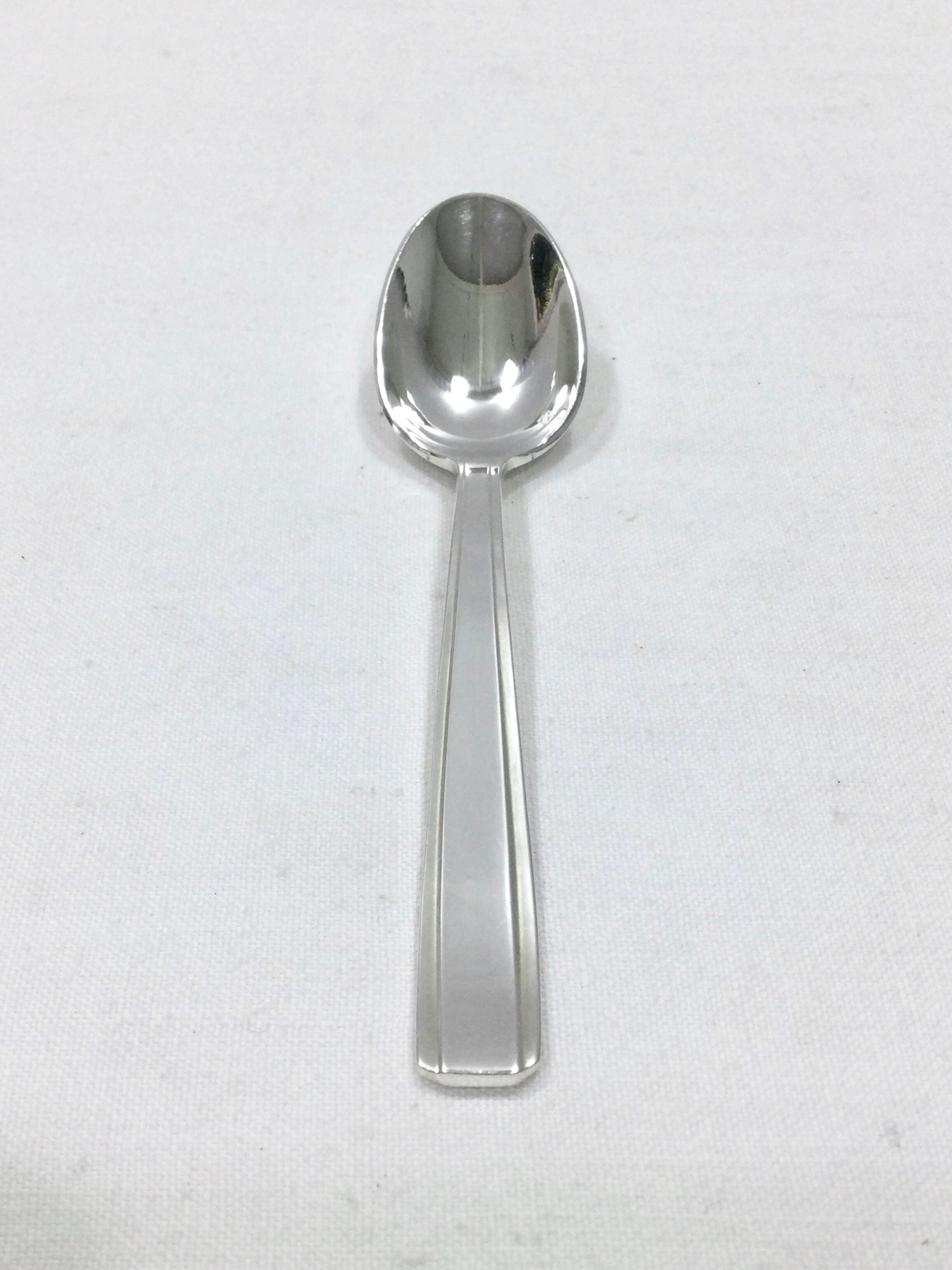 12 cuillères moka en métal argenté flag