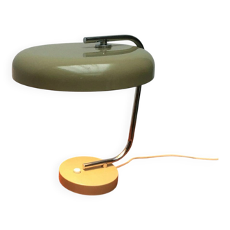 Minimalist German table lamp from the mid-century space age by Hustadt Leuchten, 1960s.