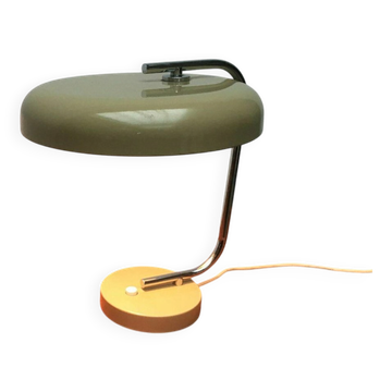 Minimalist German table lamp from the mid-century space age by Hustadt Leuchten, 1960s.