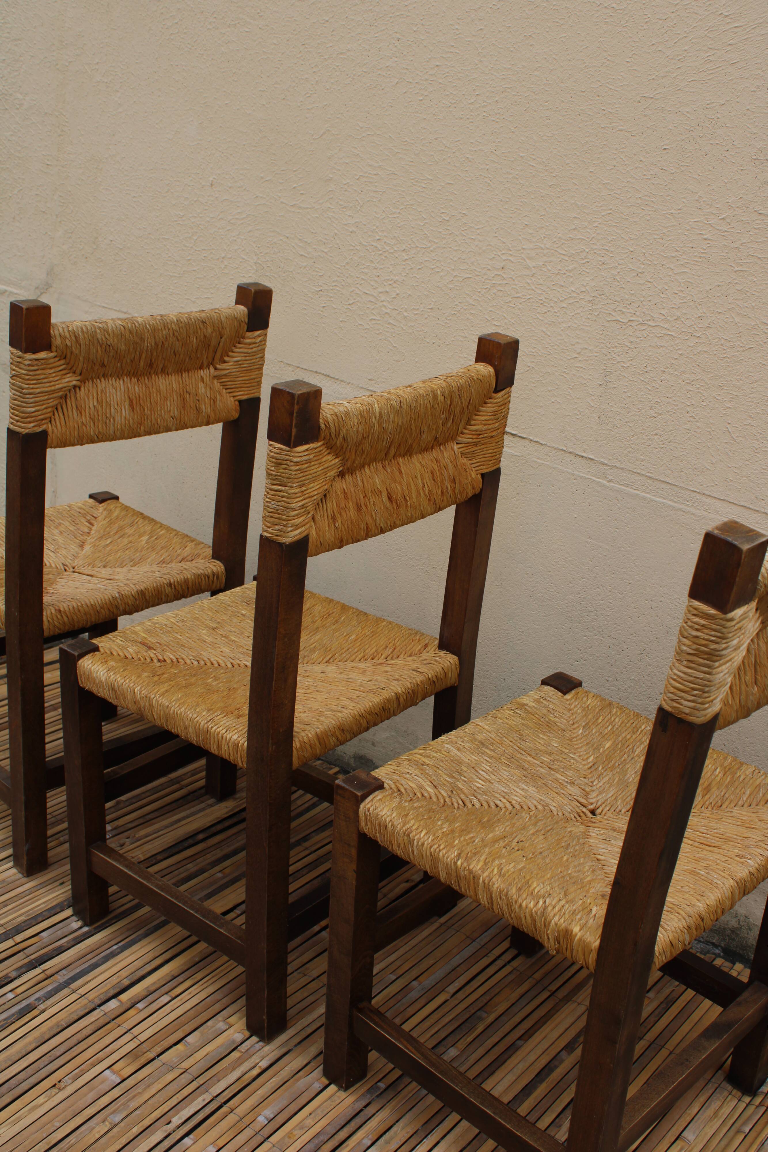 Trio of mulched chairs