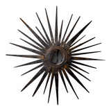 XL wooden sun mirror, France, 1960, 80 cm