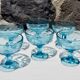 Set de 6 coupes à glaces en verre bleu
