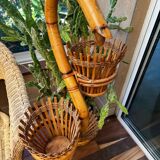 Rattan cobra plant holder