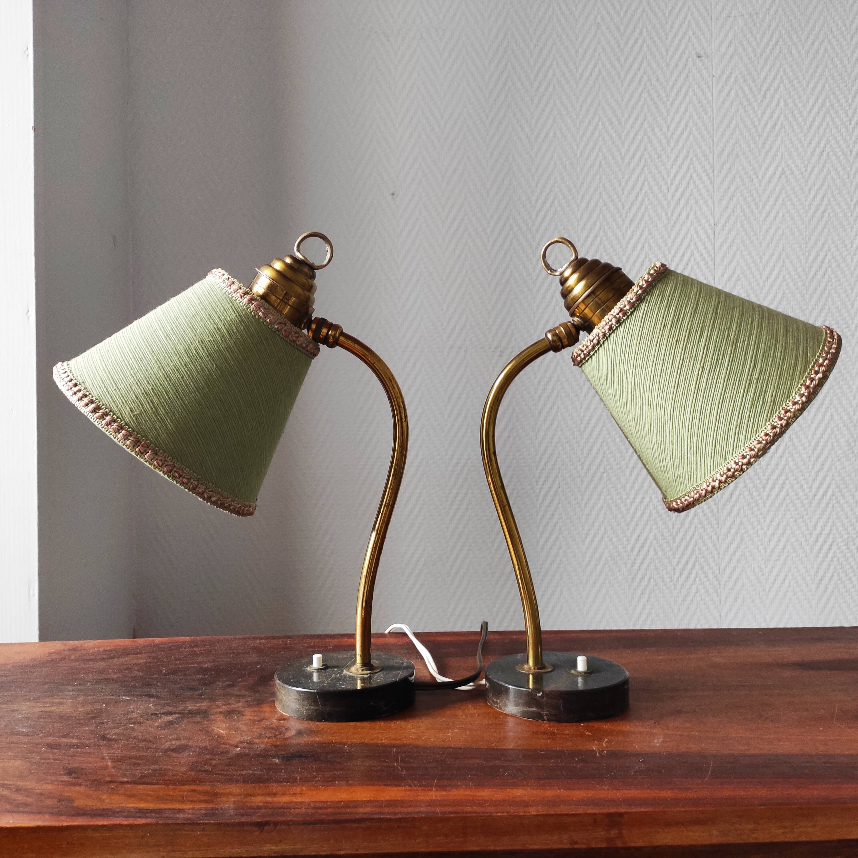 Pair of art deco lamps 1940/50