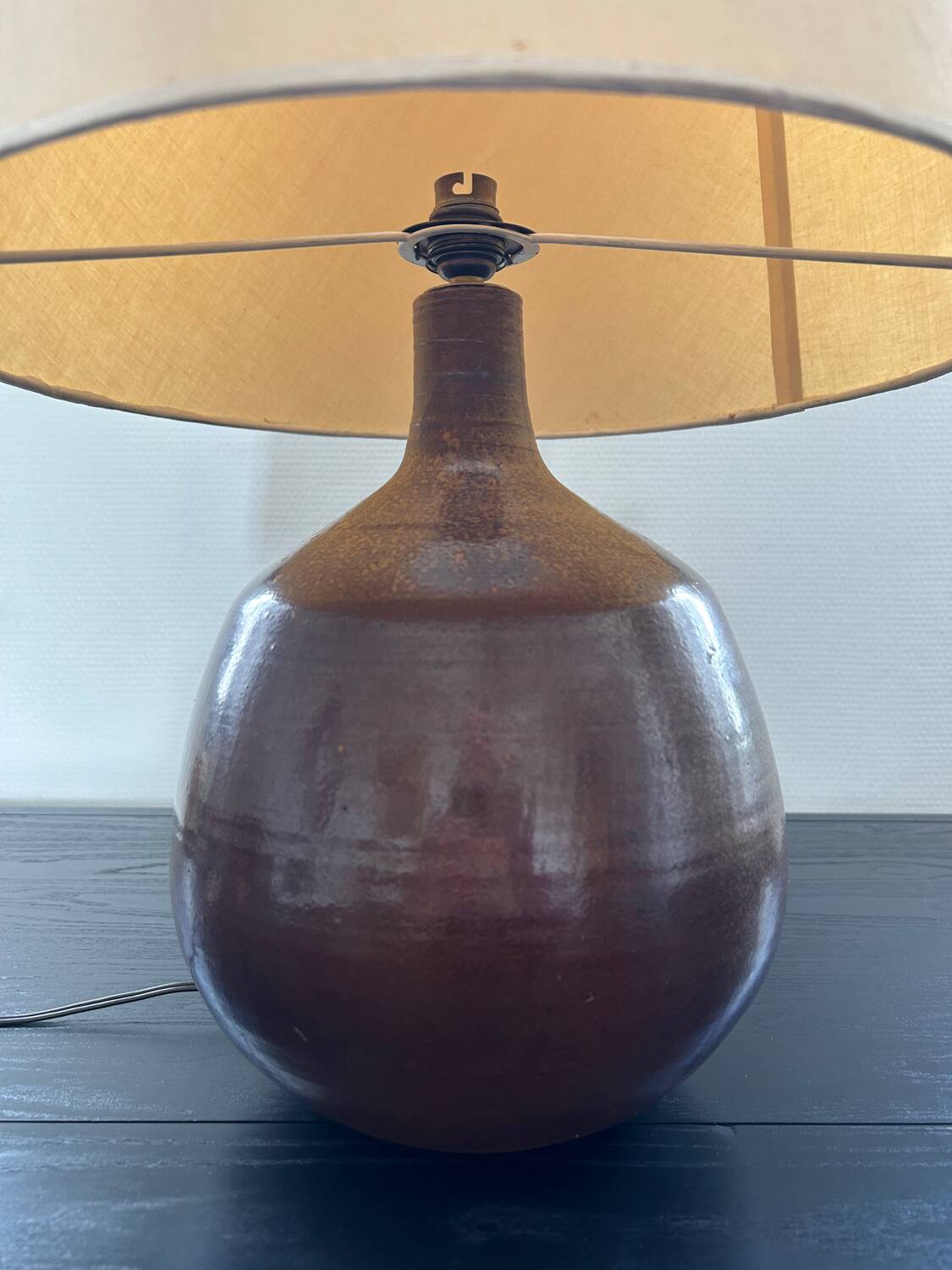 Large 70's sandstone lamp
