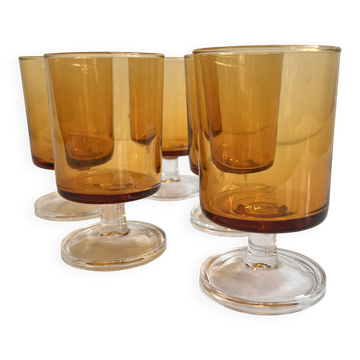 smoked glass wine glass
